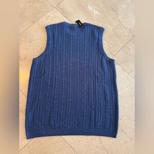 Express Men's Textured Blue Sweater Vest
